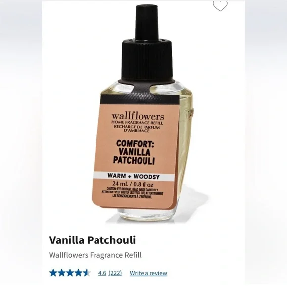 “COMFORT VANILLA PATCHOULI” BBW/WB 2-Pack Wallflowers Home Fragrance Refills NEW - Picture 2 of 7